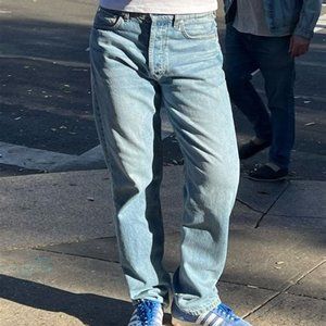 Djerf Avenue Relaxed Jeans Washed Blue Size 27